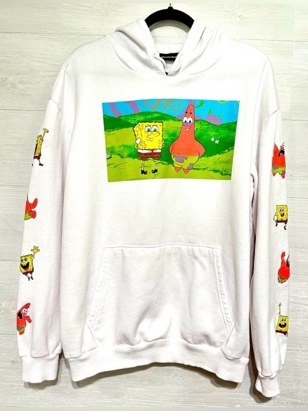 Nickelodeon SpongeBob & Patrick Graphic Hoodie White Adult XL